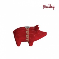 Wooden Pig Small Red 2013 -...