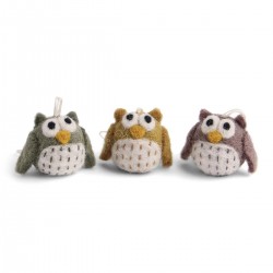 Mini Owls Burnt colors -...