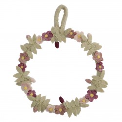 Pansy Flower Wreath  - Gry...