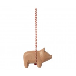 Wooden ornament, Pig - Old...