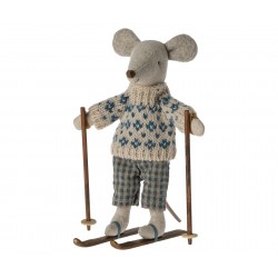 Winter mouse with ski set,...