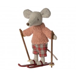 Winter mouse with ski set,...