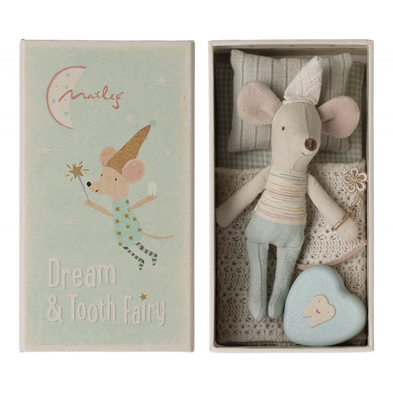 Tooth fairy mouse, Little brother in matchbox 2024 Maileg