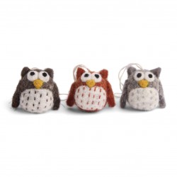 Mini Owls Natural - set of...