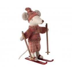 Winter mouse with ski set,...