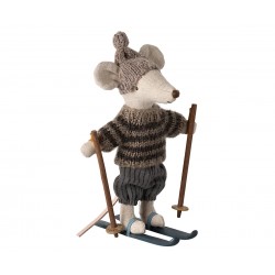 Winter mouse with ski set,...