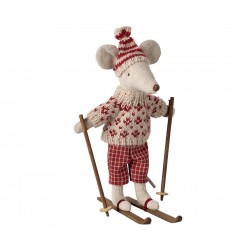 Winter mouse with ski set,...