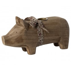 Candle holder, Medium pig -...