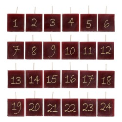 24 Red Advent Candles -...