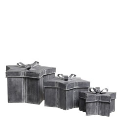 Gift Box w. bow set of 3 -...