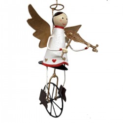 Angel violinist on unicycle...