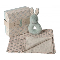 Rabbit rattle set - Mint...