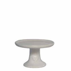 Cream stoneware stand with...