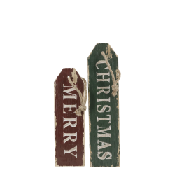 Set of 2 "Merry Christmas"...