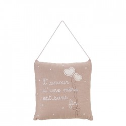Embroidered pillow "l'amour...