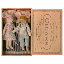 Mum & dad mice in cigar box...