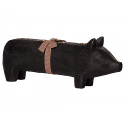 Wooden pig, Large - Black...