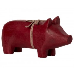 Wooden pig, Medium - Red...