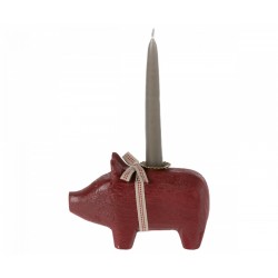 Wooden pig, Small - Red...