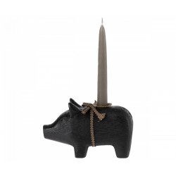Wooden pig, Small - Black...