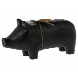 Wooden pig, Medium - Black...